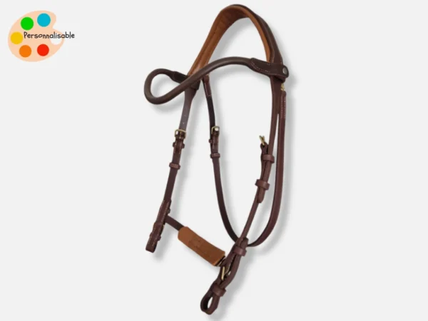 Un bridon sans muserolle ergonomique, sur mesure et personnalisable