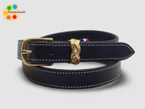 Une ceinture pour cavalière avec du cuir doré pour l'équitation