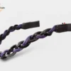 Un frontal pour cheval en cuir violet fabriqué en France