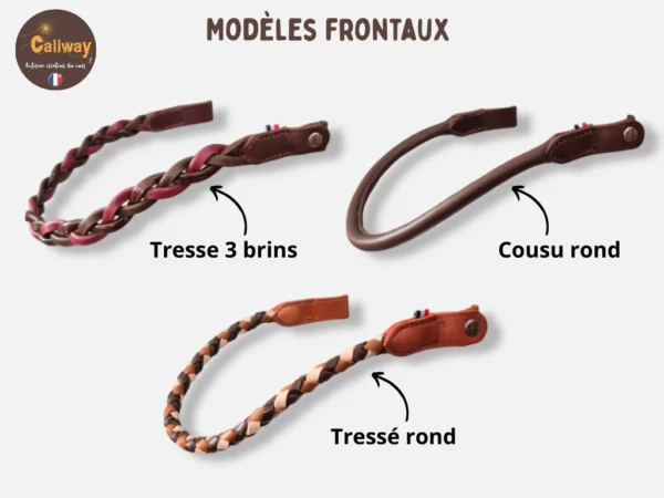 frontal-sur-mesure-personnalisable Les modèles de frontaux pour chevaux personnalisables et sur mesure