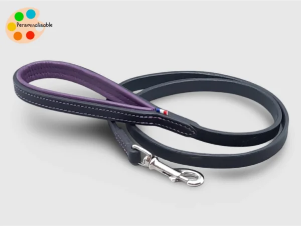Une laisse en cuir personnalisable et sur mesure pour chien