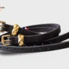 courroies-eperons-boheme-cuir-dore-cavaliere Paire de lanières d'éperons en cuir avec passant doré pour cavalière