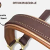 Une option de personnalisation pour un licol en cuir unique doré