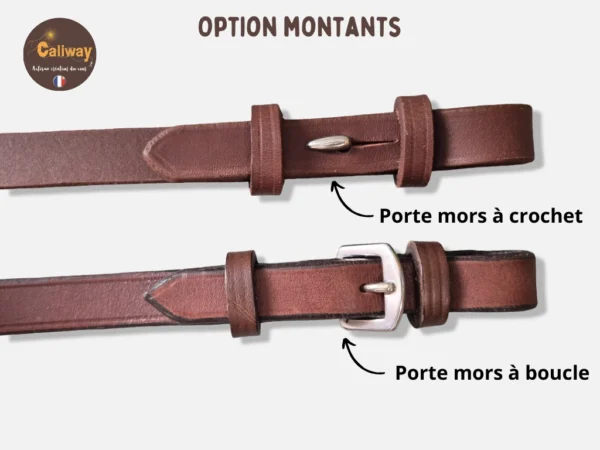 Des montants de mors pour filet personnalisables et sur mesure