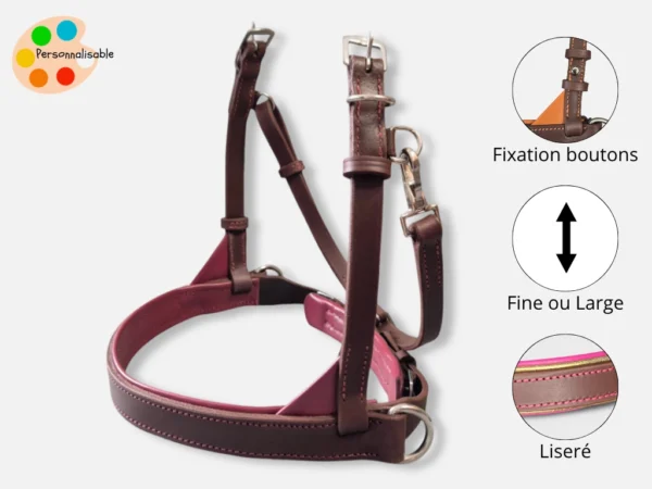muserolle-side-pull Une muserolle de side pull en cuir en pièce détachée sur mesure