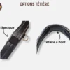Une têtière de side pull personnalisable à pont ou à élastique