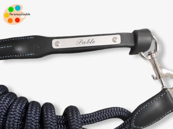 Une plaque gravée sur une longe de cheval personnalisé