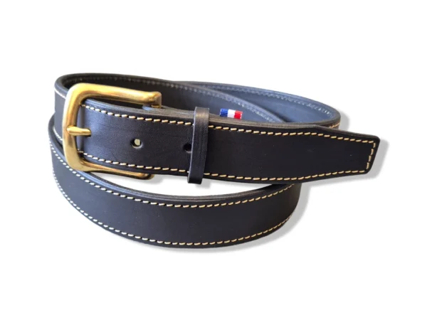 ceinture-cuir-homme-noir Une ceinture en cuir noir pour cavalier