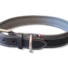 collier-gros-chien-cuir-gris Un collier en cuir noir et gris