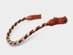 Un frontal en cuir cognac et beige