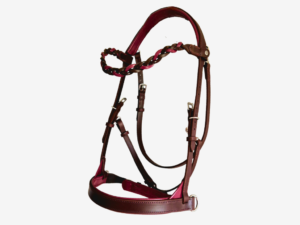 Un side pull en cuir ergonomique havane et bordeaux