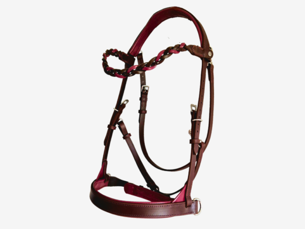 Un side pull en cuir ergonomique havane et bordeaux