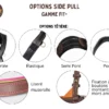 Les différentes options de têtières et muserolles du side pull sur mesure