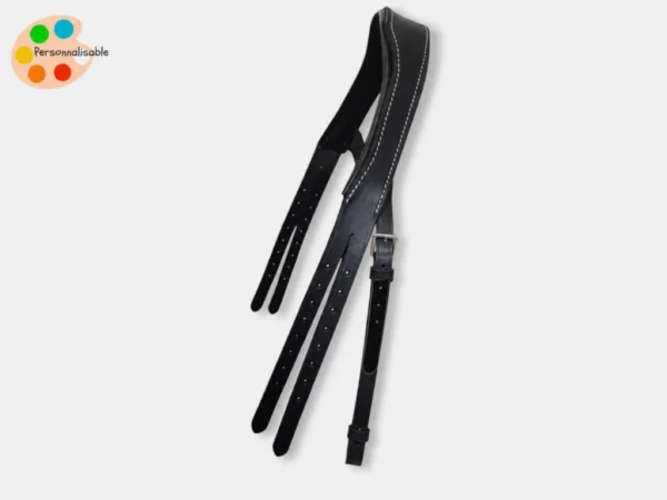 tetiere-ergonomique-sur-mesure-essentiel Têtière de bridon en cuir sur mesure pas chère