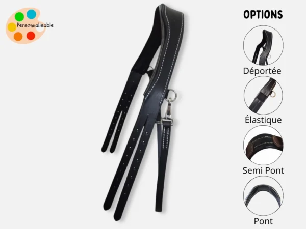 tetiere-ergonomique-technique-fit Une têtière ergonomique en cuir avec option têtière à pont ou têtière élastique